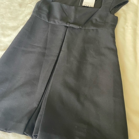 Zara Black Front Bow Romper Dress - Picture 5 of 15